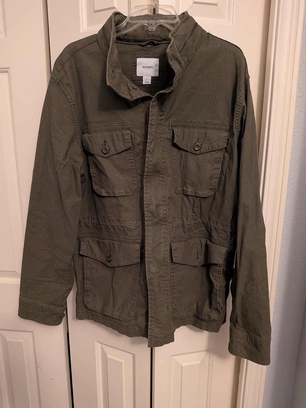 Old Navy Men's Olive Green Military Field Jacket